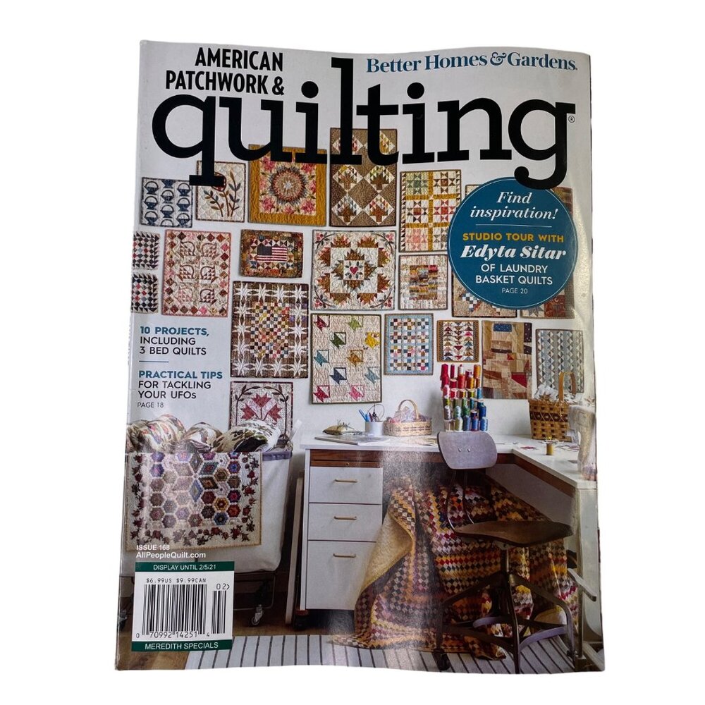 American Patchwork Quilting Crafting Magazine February 2021 Issue 168  Vol 29 No